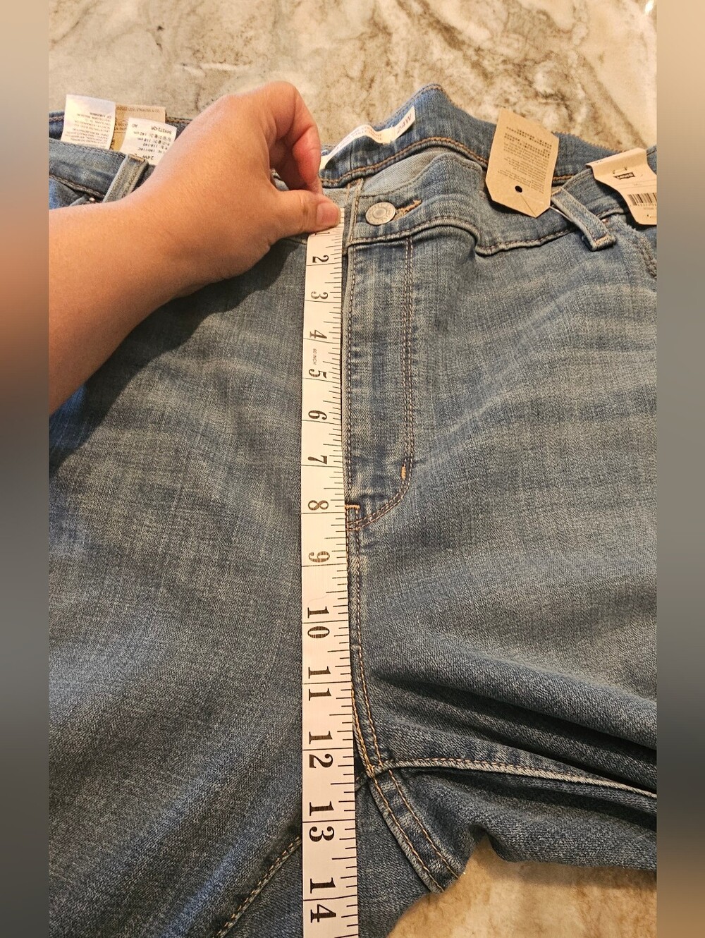 Levi's 724 High-Rise Slim Straight Jeans — Blue Denim - Picture 5 of 12